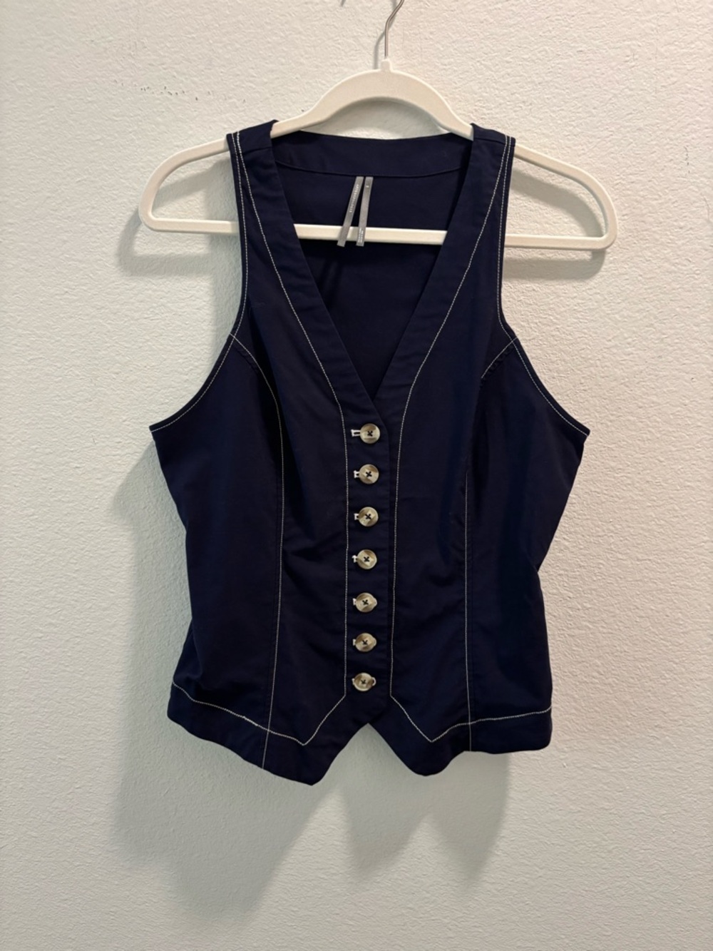 Anthropologie Halsey Slim Button-Front Vest, size S